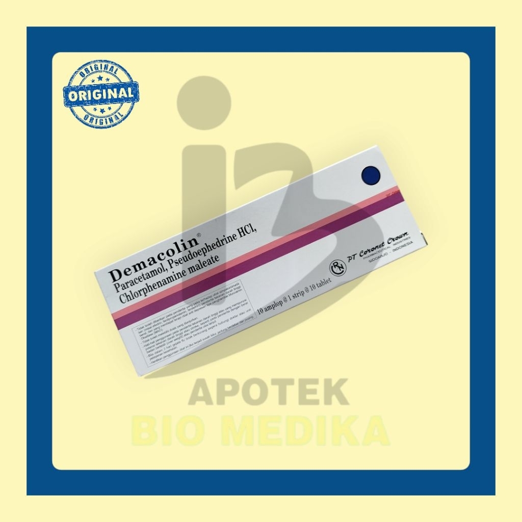 DEMACOLIN TABLET OBAT FLU BOX ISI 100 TAB
