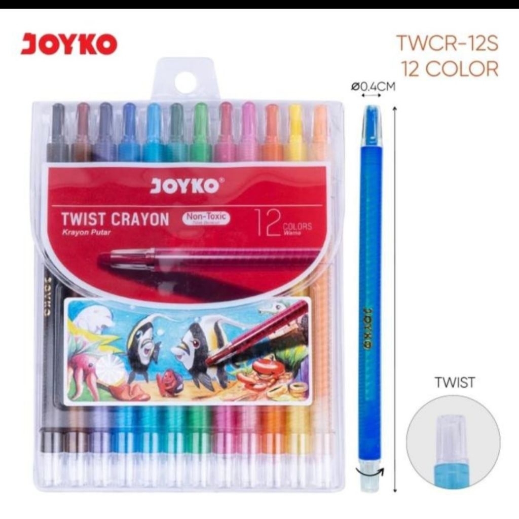 ( 12 warna ) Crayon Putar Joyko/crayon murah