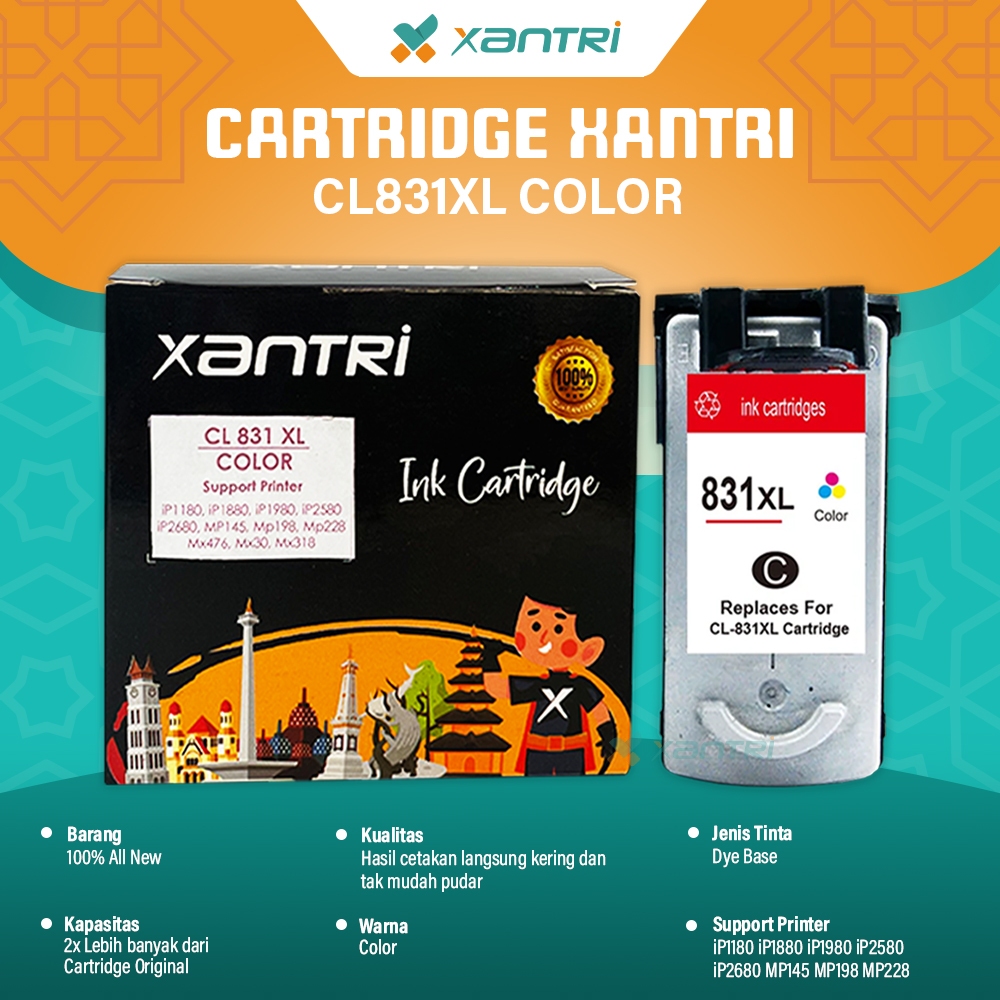 Cartridge CL831 XL Color MP198 MP228 MX476 MX30 MX318