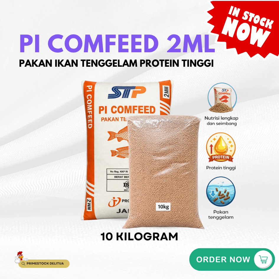 JAPFA PI Comfeed 2ML 10 KG – Pakan Ikan Tenggelam Protein 28–30% Lele Nila Mas Gurame