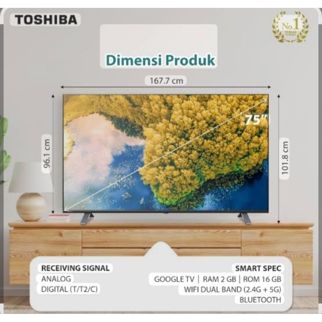 (kwitansi dahulu )TvToshiba75inch