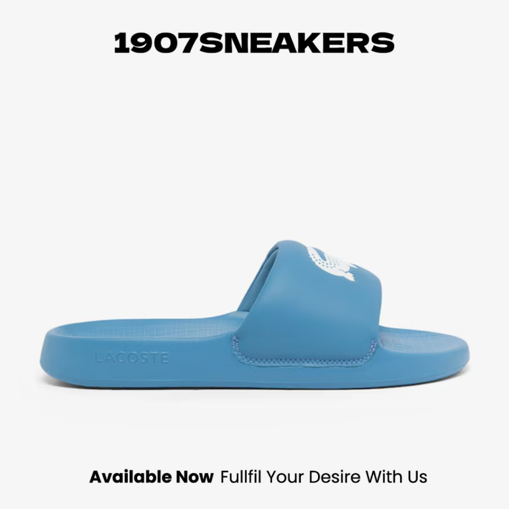 Sepatu  Sendal Pria Lacoste Serve Slide 1.0 - Grey LAC51CMA0017-221