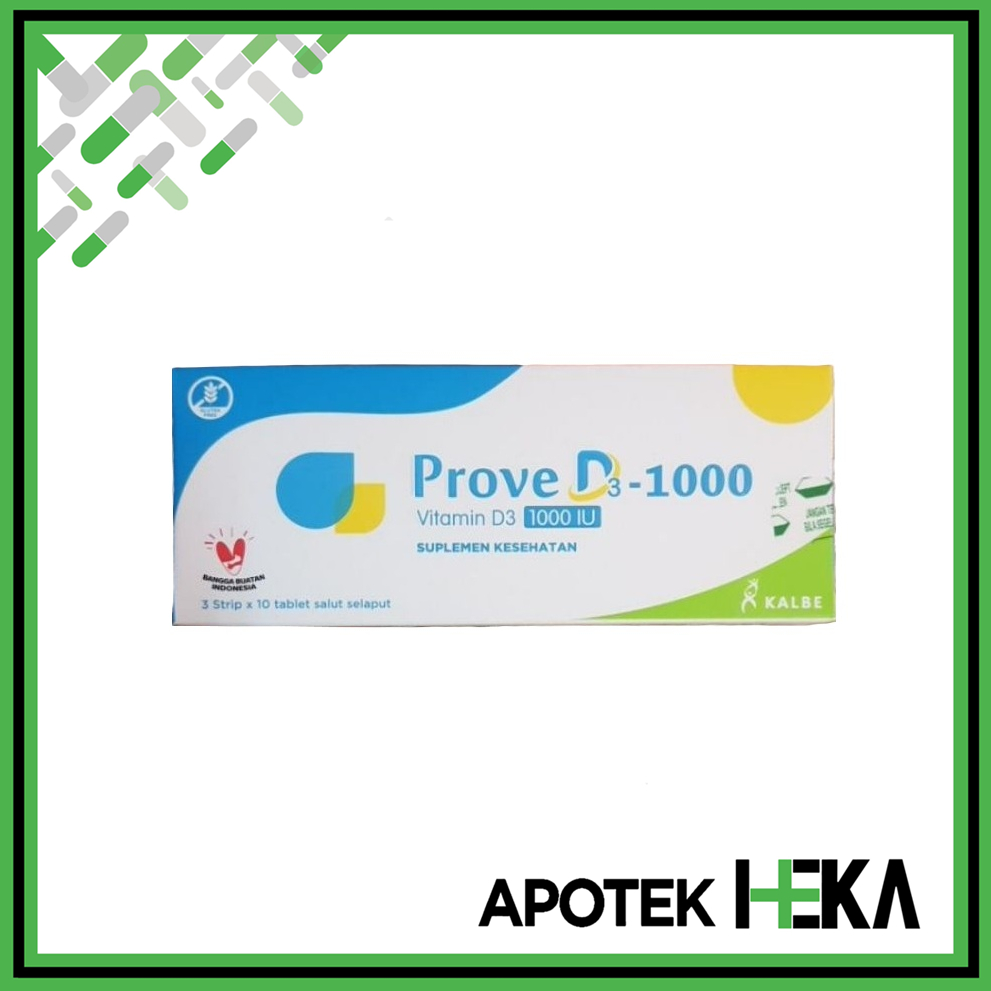 Prove D3 1000 IU Kalbe - Vitamin D3 Box 30 Tablet (SEMARANG)