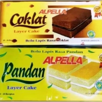Bolu  Apella RASA Pandan Dan Coklat Isi 24pcs.