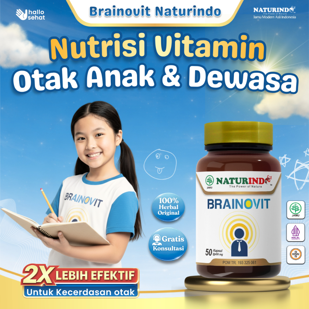 Suplemen Nutrisi Otak Daya Ingat Vitamin Kecerdasan Otak Anak dan Dewasa Vitamin Anak Cerdas