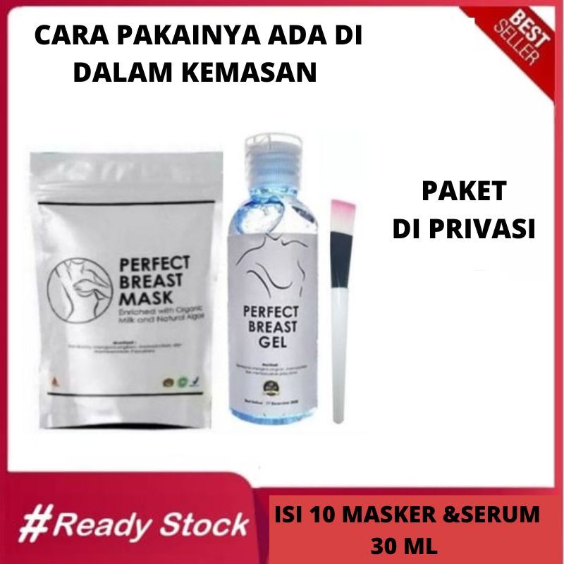 [BISA COD] Perfect Breast Mask (10) & Perfect Serum gel 30 ML Pembesar dan Pengencang payudara indah