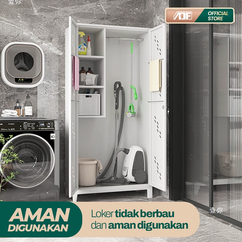 Loker Besi Serbaguna Lemari Besi Penyimpanan Loker Peralatan dan Pakaian Gantungan Besi Kuat