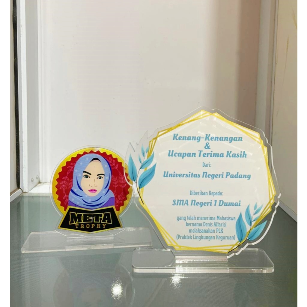 PLAKAT AKRILIK UCAPAN TERIMA KASIH KENANG-KENANGAN CINDERAMATA