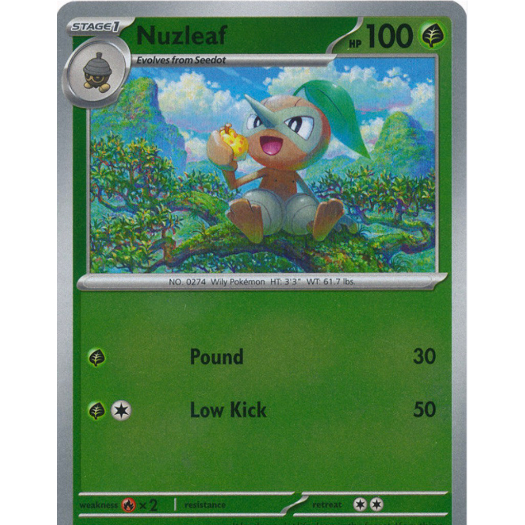 Pokemon cards TCG Nuzleaf Original Pokemon Official