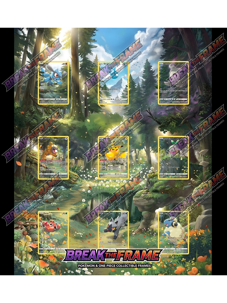 Connecting Extended Art Frame Pokemon TCG - Crown Zenith Riolu Swablu Duskull Bidoof Pikachu Turtwig