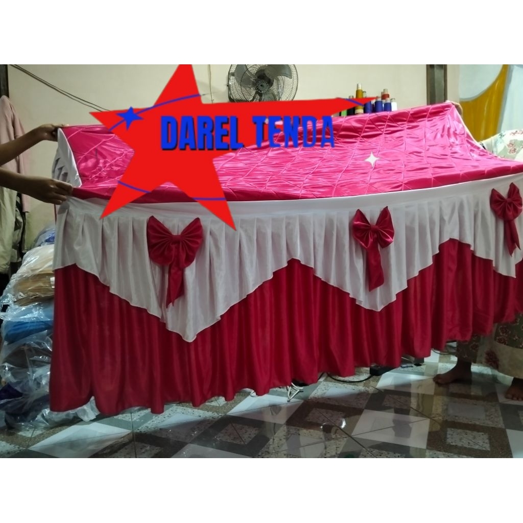 cover meja premium ukuran 150x80x80 non busa