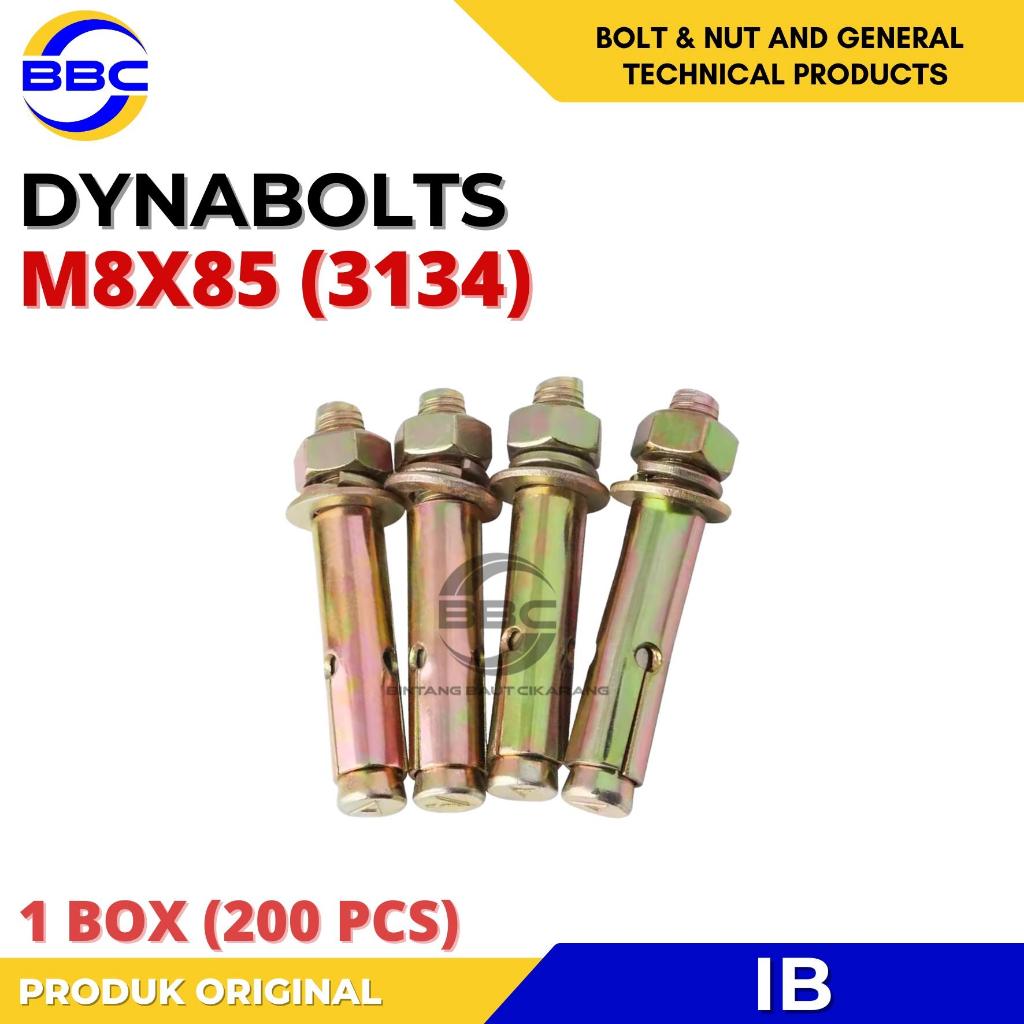 1 BOX - Dynabolt M8 x 85 Tipe 3134 Kuning ( 8,5 CM ) Dynabolt M8*85 (8.5 CM)