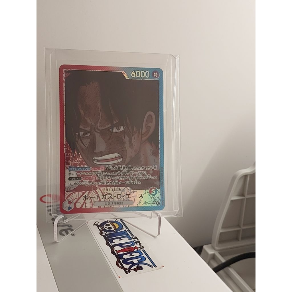 One Piece TCG Ace Parallel Leader OP13-002 Original JP