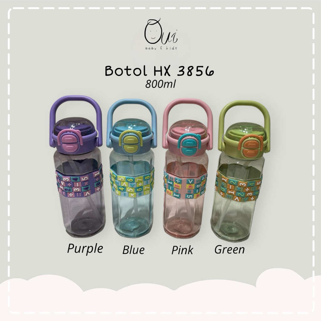 Botol minum anak/dewasa sedotan 800ml hx 3856