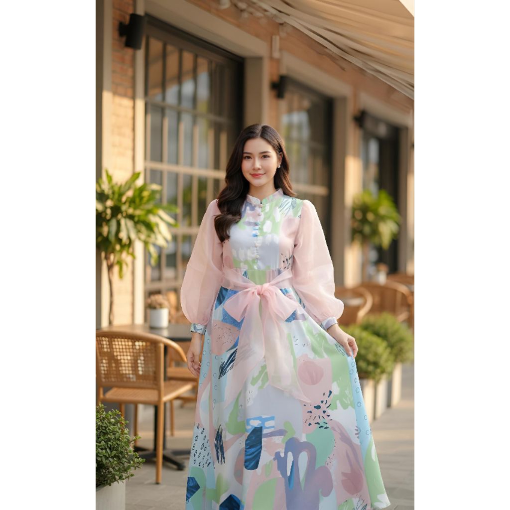 GAMIS || MAXI DRESS || DRESS BUTIK MIX ORGANZA