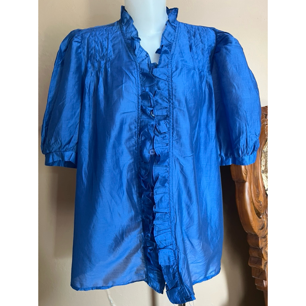 blouse rempel LD 120 jumbo lengan balon premi pl brand