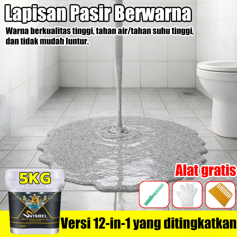 Cat epoxy lantai motif marmer Pasir epoxy lantai Tahan air gores Anti selip Untuk dalam ruangan Cat 