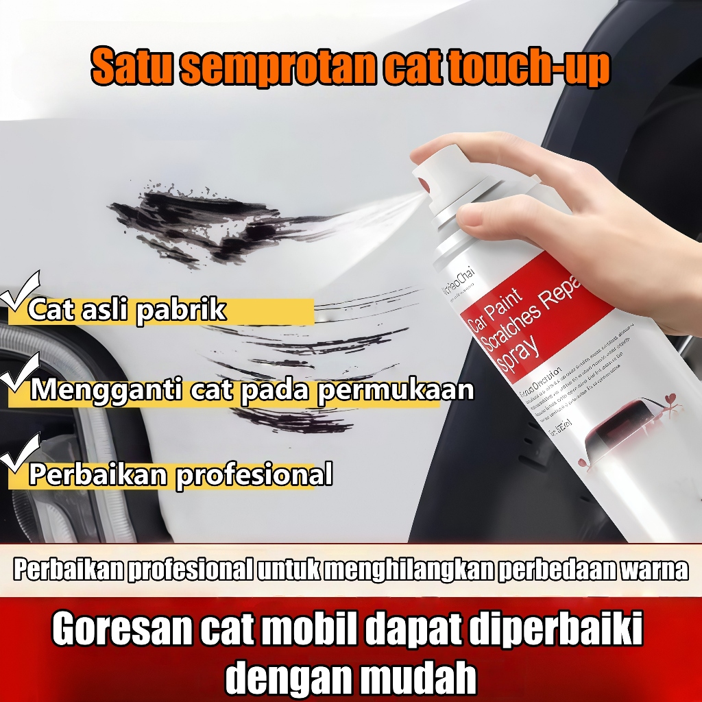 Cat semprot body motor mobil putih/hitam anti gores semprot compound kompon penghilang baret mobil k