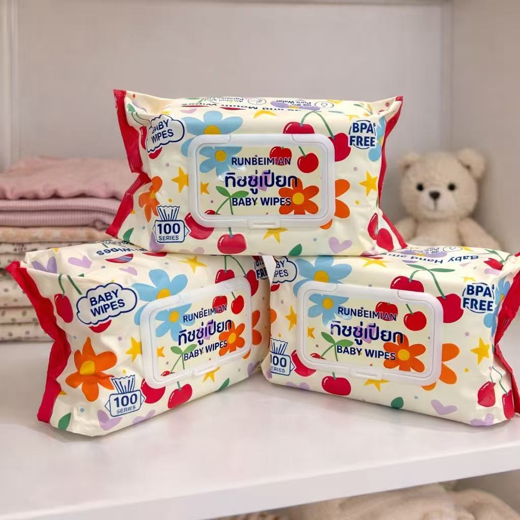 TISU SEGAR 3PCS Tissue Basah Jumbo Isi 100Sheet Dengan Penutup Flip Top Bahan Lembut & Aman untuk Ku