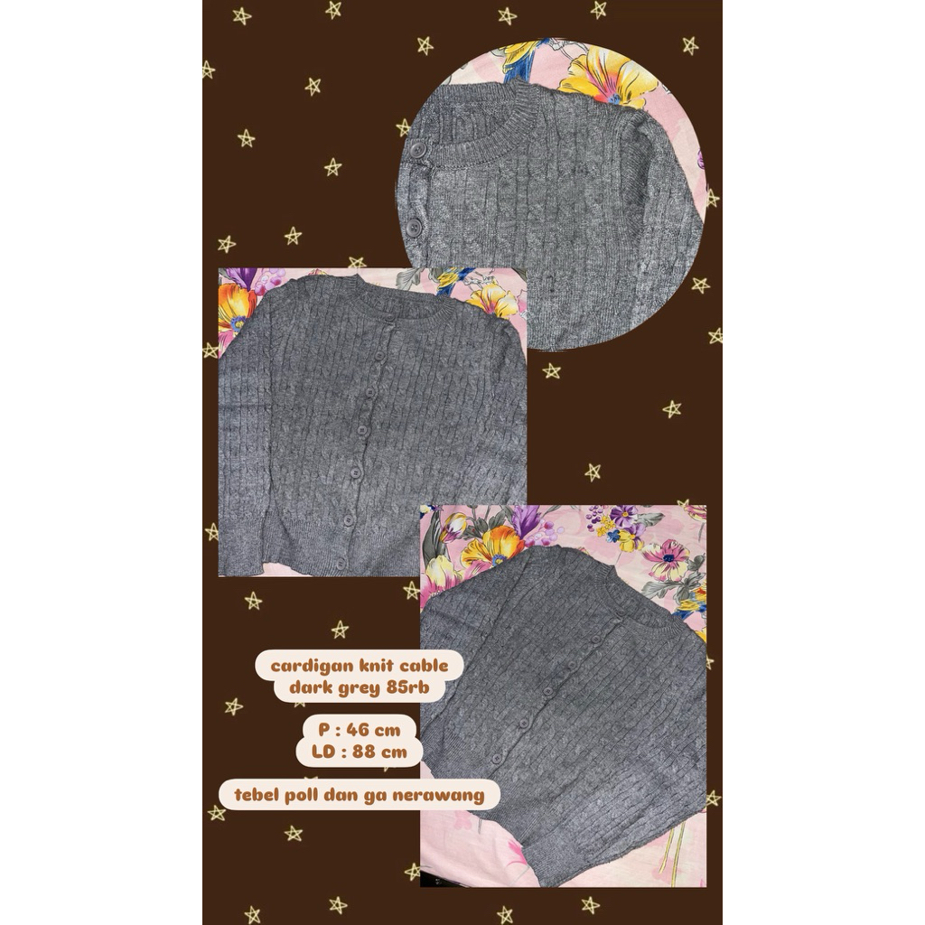 preloved cardigan knit cable