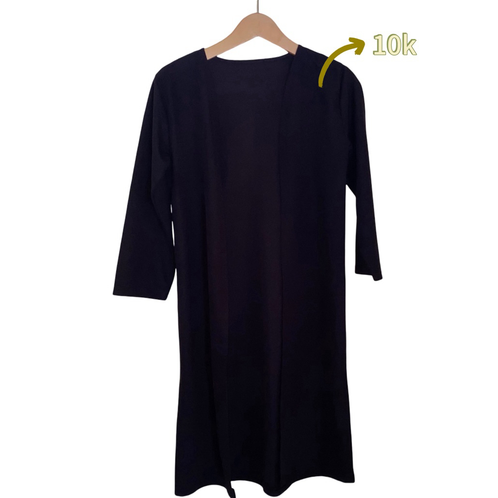 Cardigan Hitam panjang