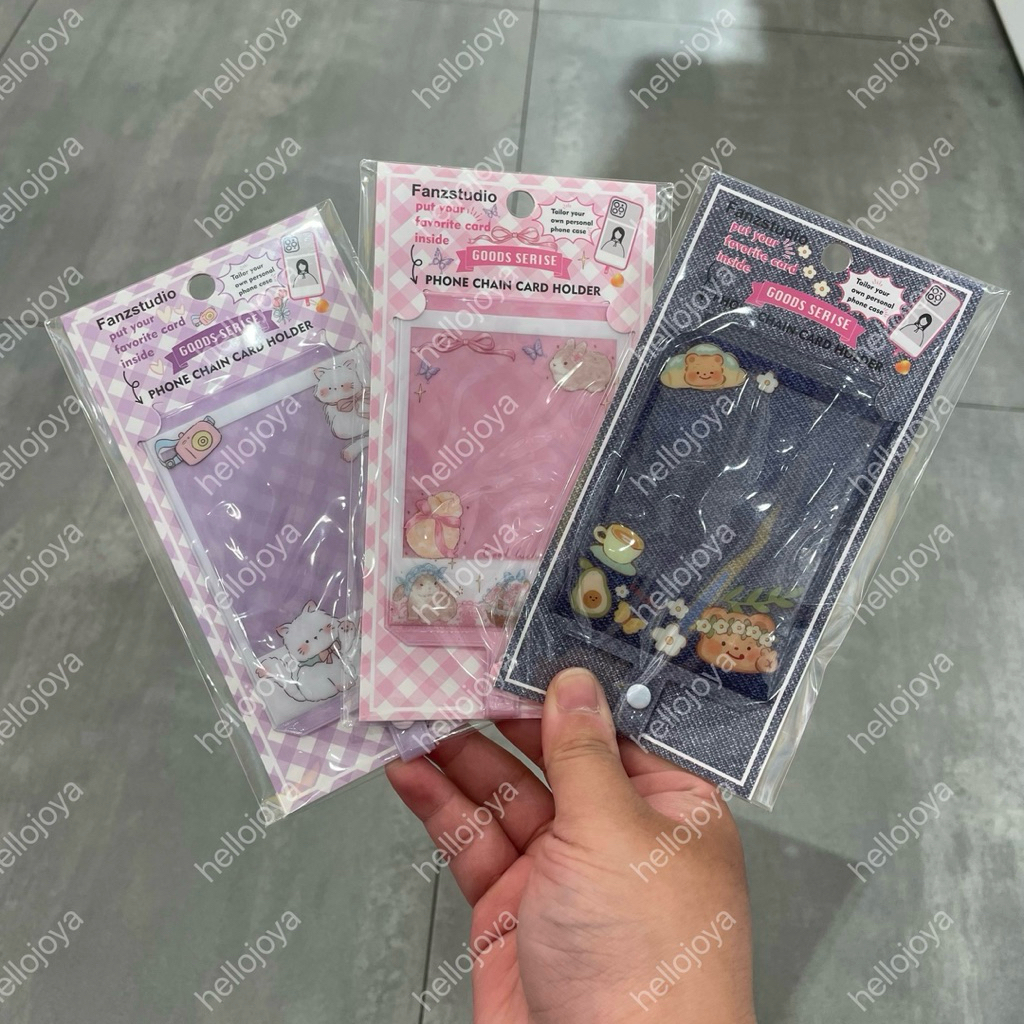[ready stocks] phone chain card holder pvc cahol frame photocard holder back phone case kpop fanzstu