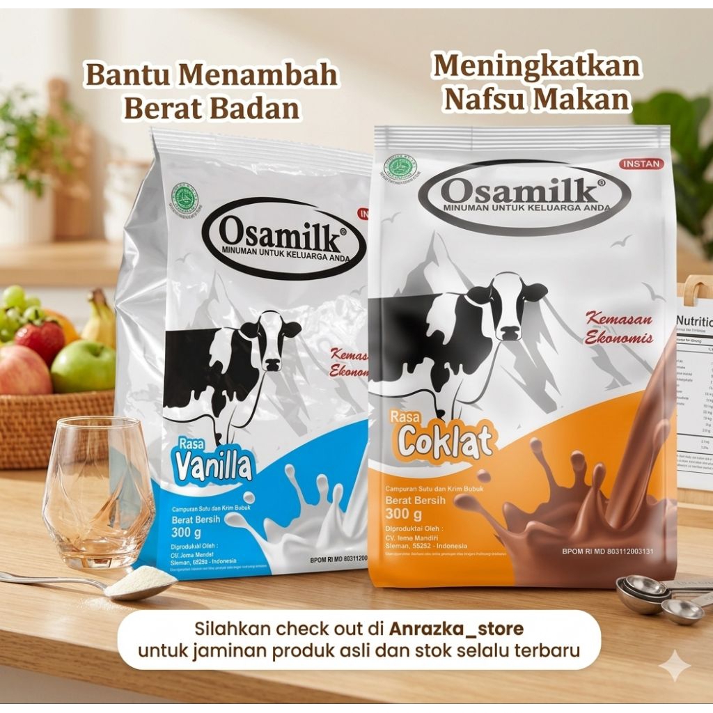 penggemuk badan osamilk - susu gemuk osamilk kemasan ekonomis 300 gram