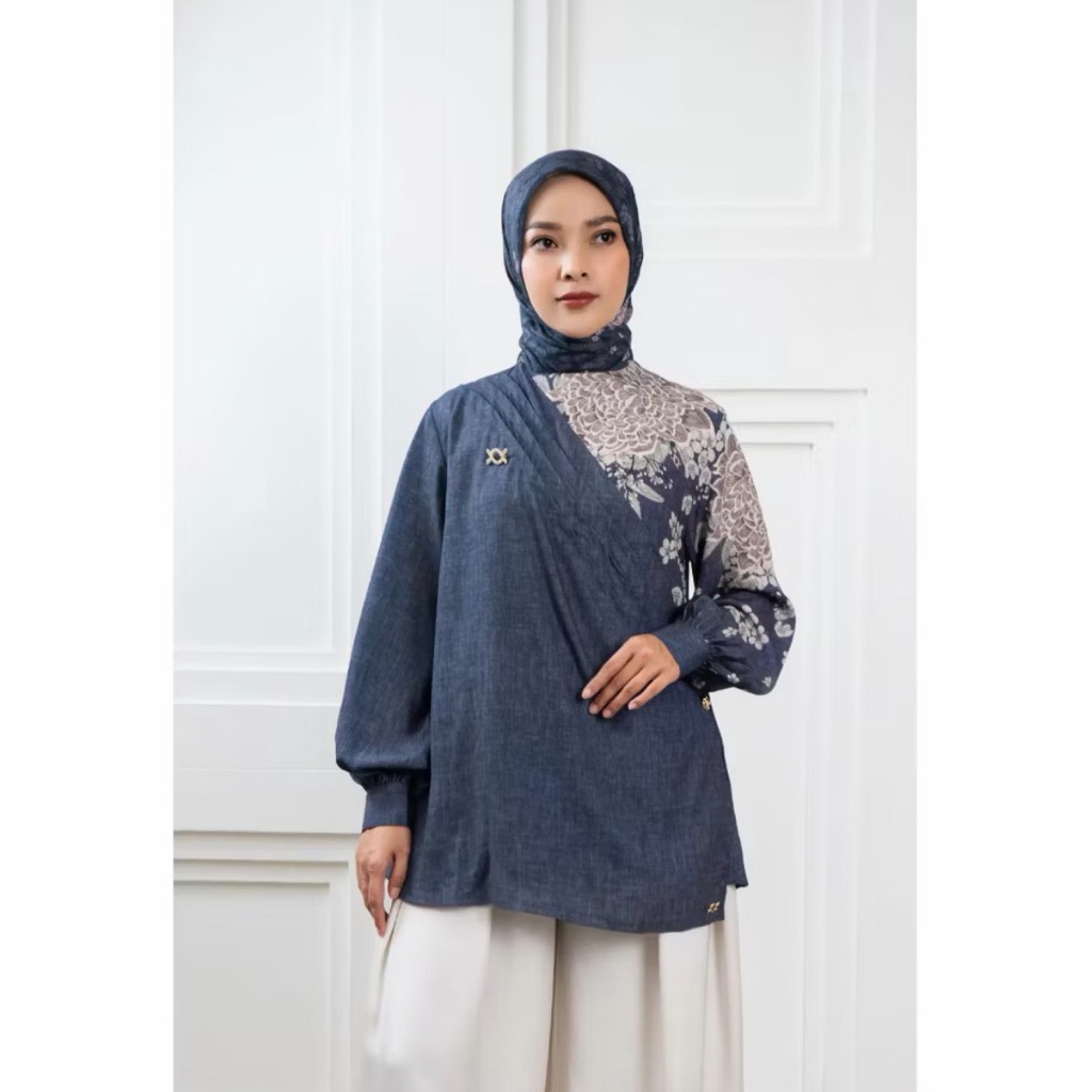 Rindala Amani Kalina Ana Shirt blouse Navy Sunkissed Deco Berry Lilac M-L M L XXL by Wearing Klamby