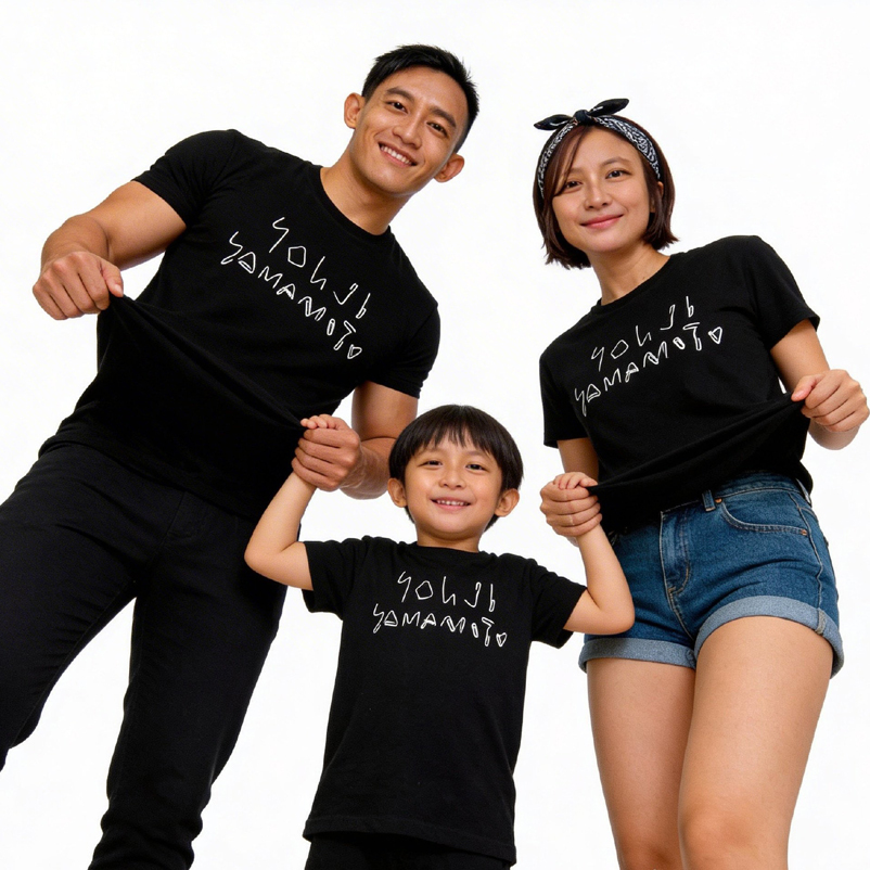 Kaos Yohji Yamamoto Tshirt Couple || Kaos Couple Ayah Anak Size S M L XL XXL 3XL 4XL || DISTRO TSHIR