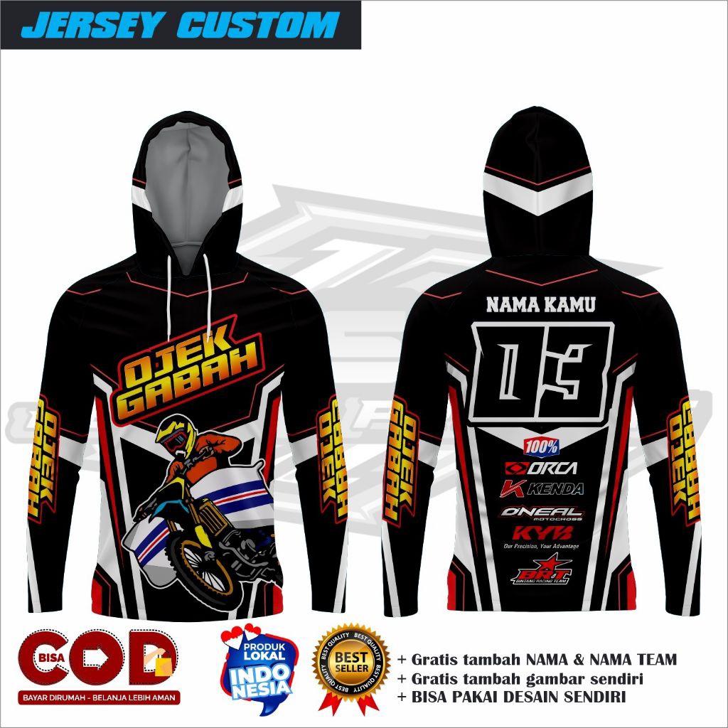 Jersey ojek gabah custom/Jersey ojek gabah balap/Jersey ojek gabah lengan panjang/Jersey ojek gabah 