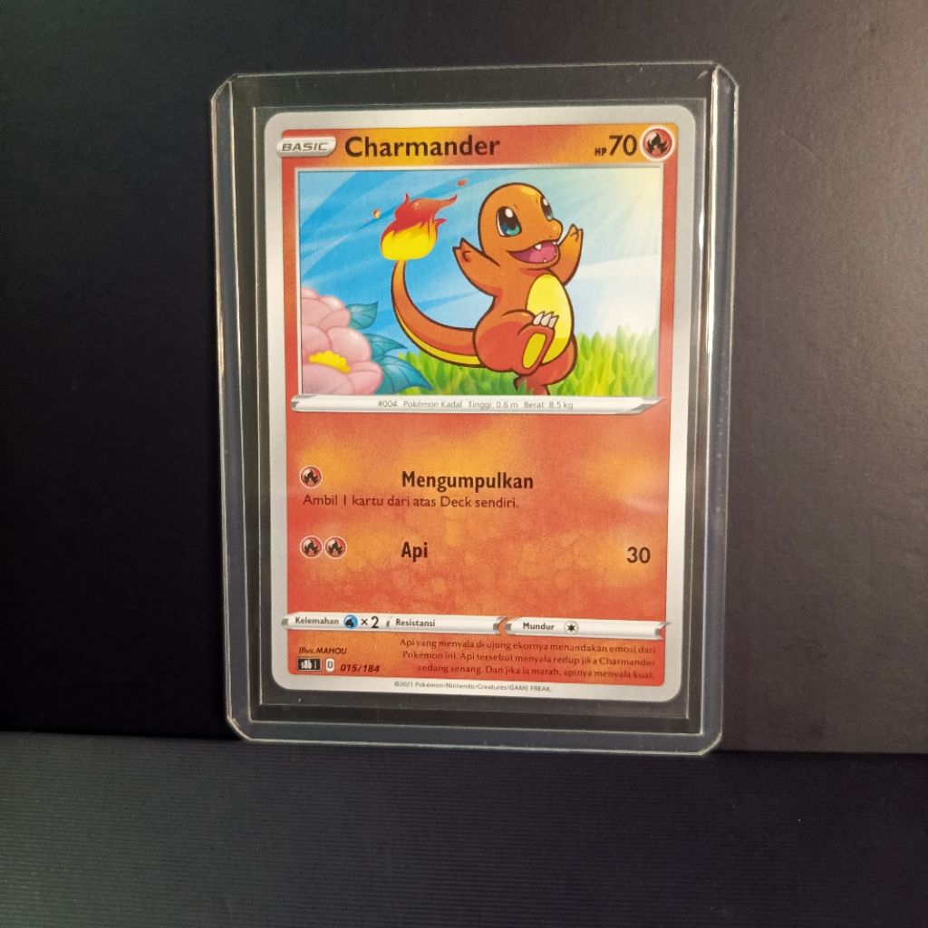 kartu pokemon asli charmander langka | dapat toploader | sedia juga lainnya pokemon asli AR / CHR / 