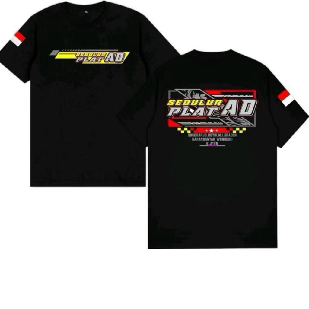 KAOS LENGAN PENDEK SEDULUR PLAT AD - SUKOHARJO / KLATEN / BOYOLALI / SRAGEN / WONOGIRI /KARANGANYAR 