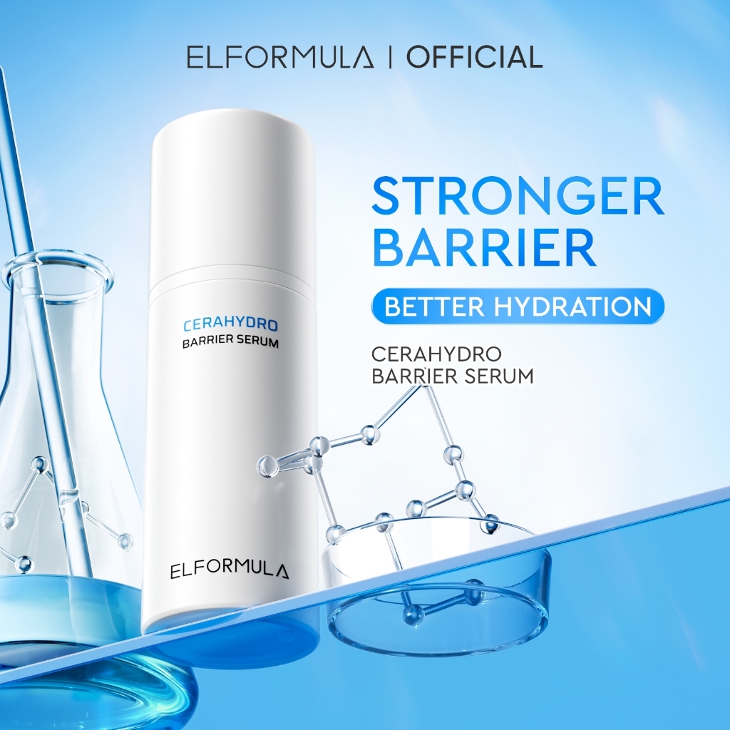 ELFORMULA Intensive CeraHydro Barrier Repair Serum Face Essence - Serum Wajah untuk Meratakan Warna 