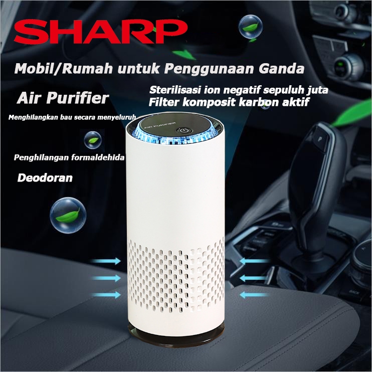 SHARP Air Purifier Ruangan Bayi Pembersih Udara Kamar Tidur HEPA Filter Purifier UV Sterilizer Ion N