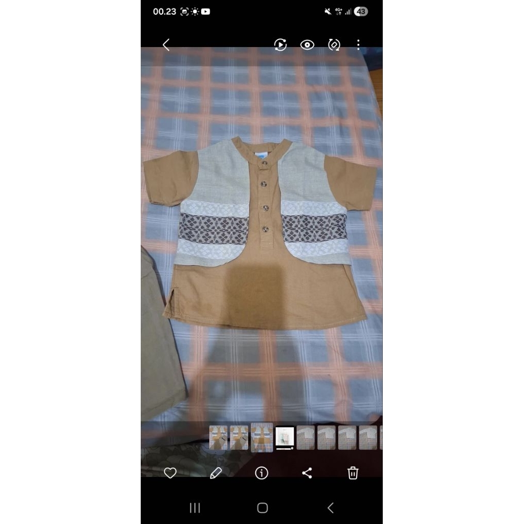 preloved set baju koko merk Pipiniko dan celana chino