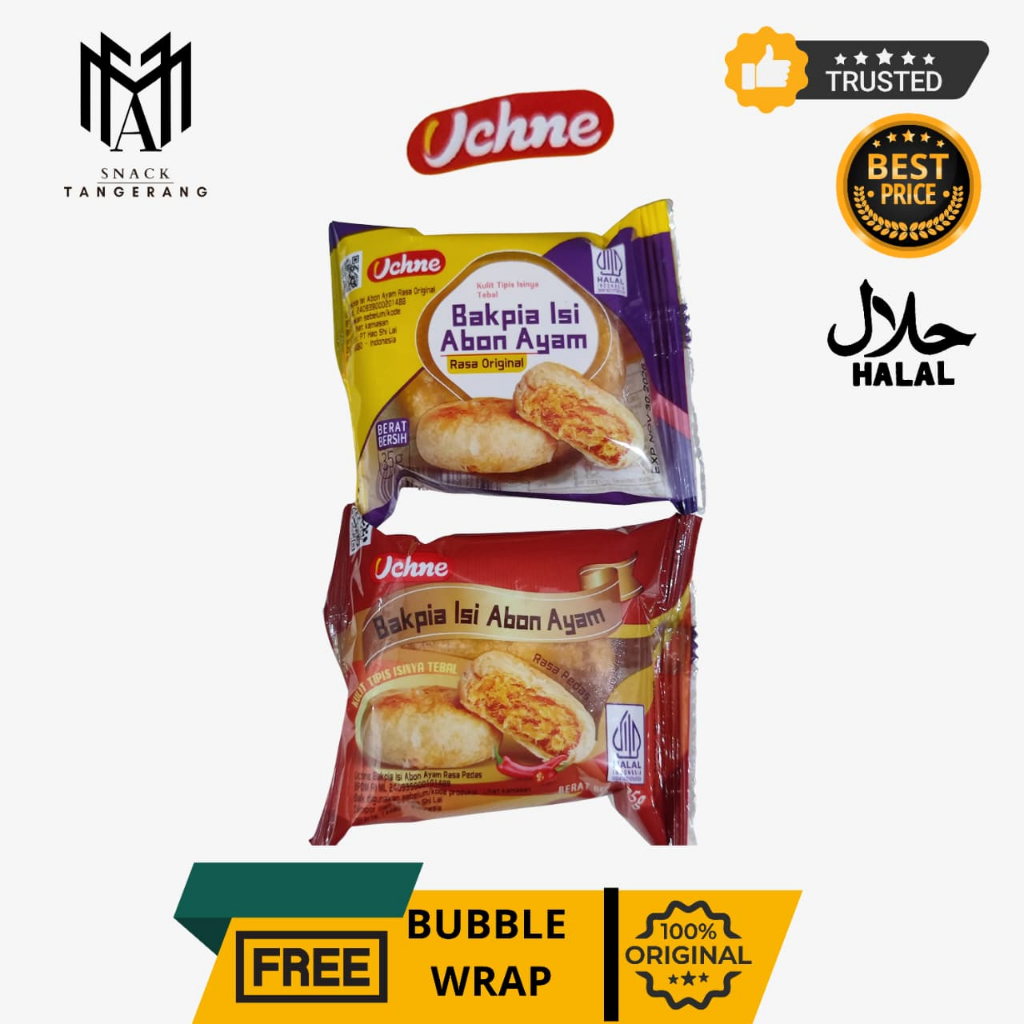Uchne Bakpia Isi Abon Ayam Original Pedas 35 Gr