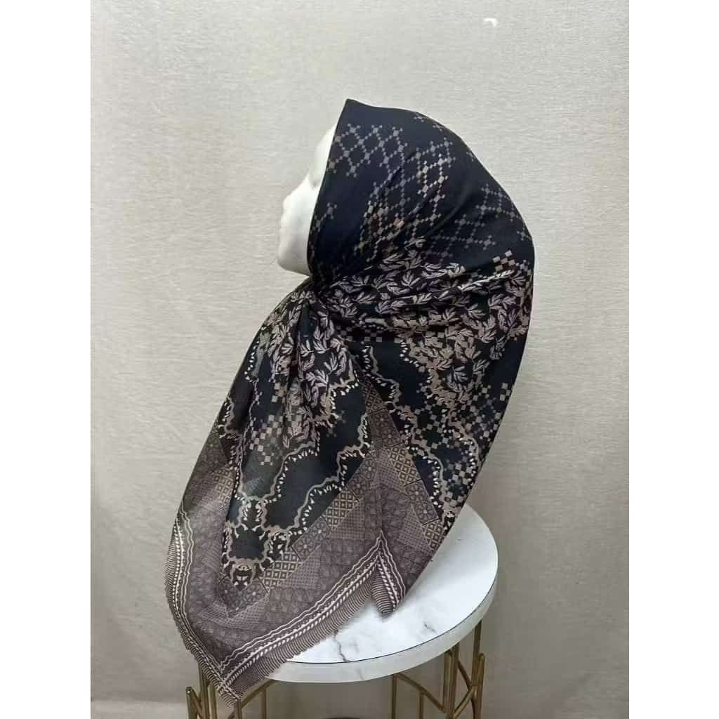 hijab voal new premium motif bunga tulip