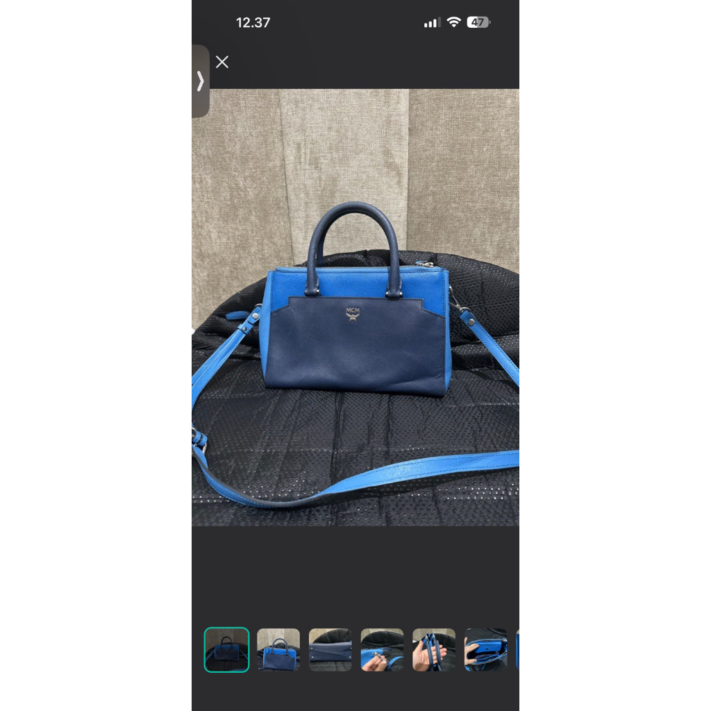 PL MCM Elda Blue safiano