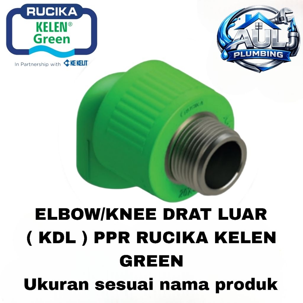 ELBOW/KNEE DRAT LUAR ( KDL ) PPR 1/2" INCH ( 20 MM ) RUCIKA KELEN GREEN