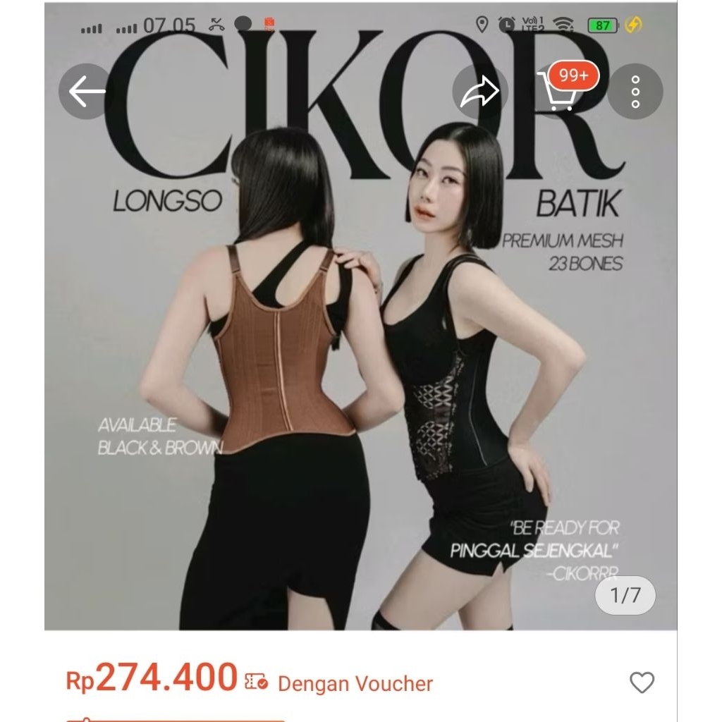 KORSET BATIK CIKOR uk M 28