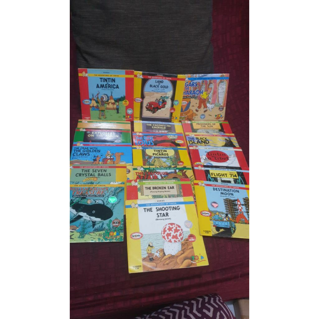 VCD tintin bahasa inggris lengkap (18 vcd)