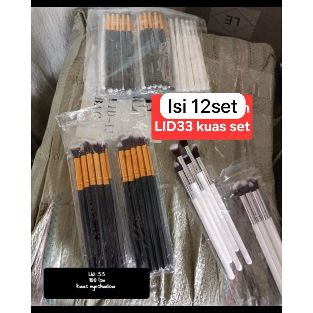 KUAS MAKE UP BRUSH SET LENGKAP 1SET ISI 5pc /HARGA ISI 12set