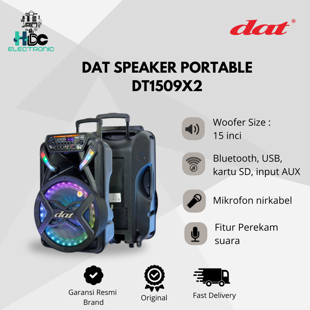 DAT DT1509X2 15 INCH SPEAKER AKTIF GARANSI