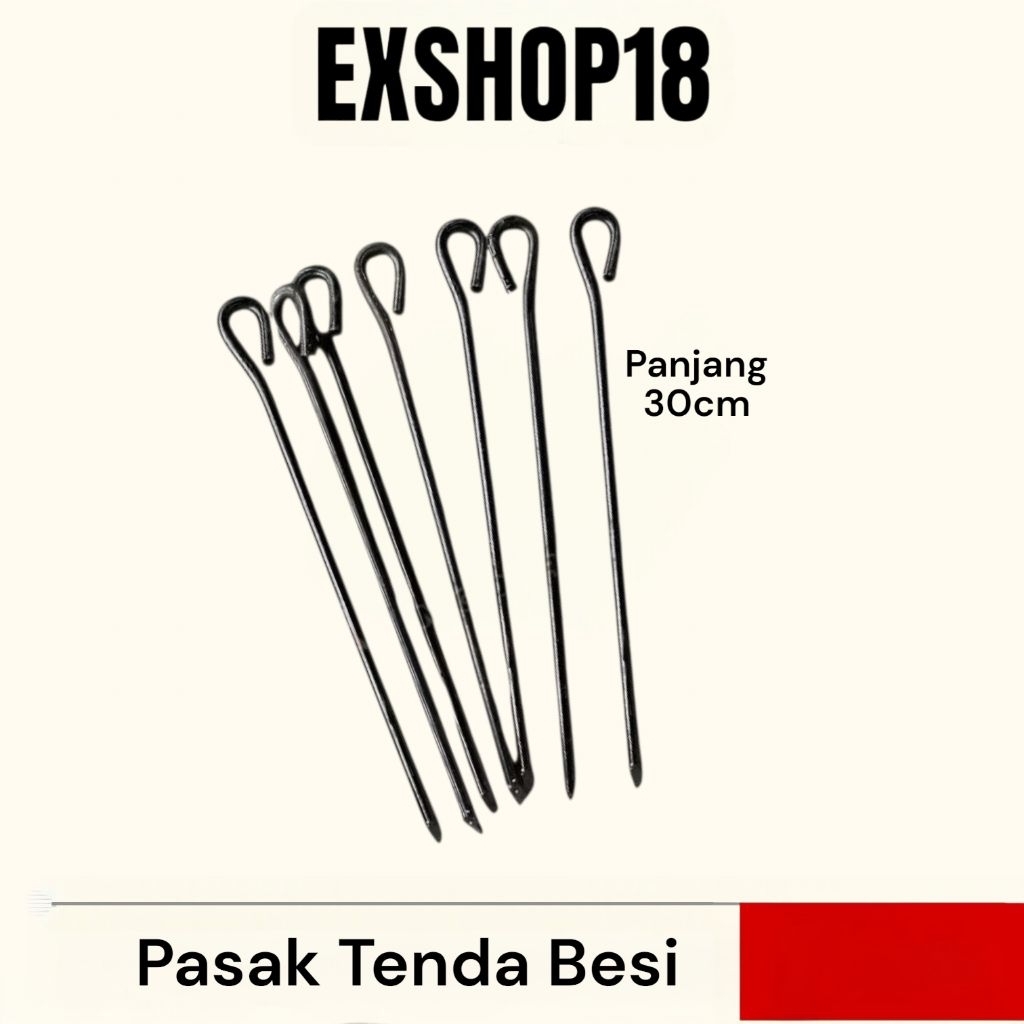 Patok Tenda Besi Panjang 30cm / Pasak Tenda Besi Pramuka Panjang 30cm / Pasak Tenda Untuk Camping Ba