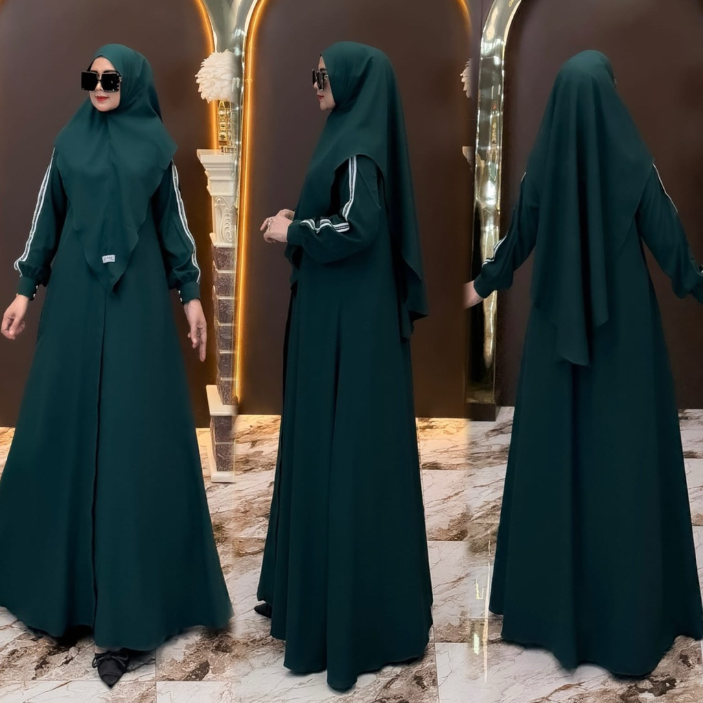 DRESS SIENA SET KHIMAR BY ANI SYARI HOMEY DRESS SETT HIJAB TERBARU BEST SELLER GAMIS SETY MURAH