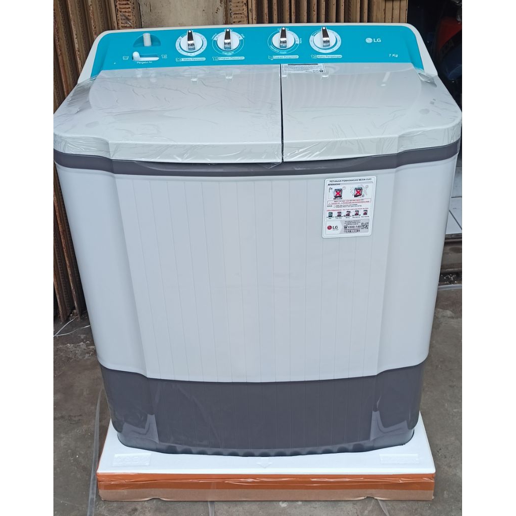 mesin cuci LG 7kg 2 tabung 7 kg washer laundry punch +3 roller jet pulsator wind jet dry wash jumbo 