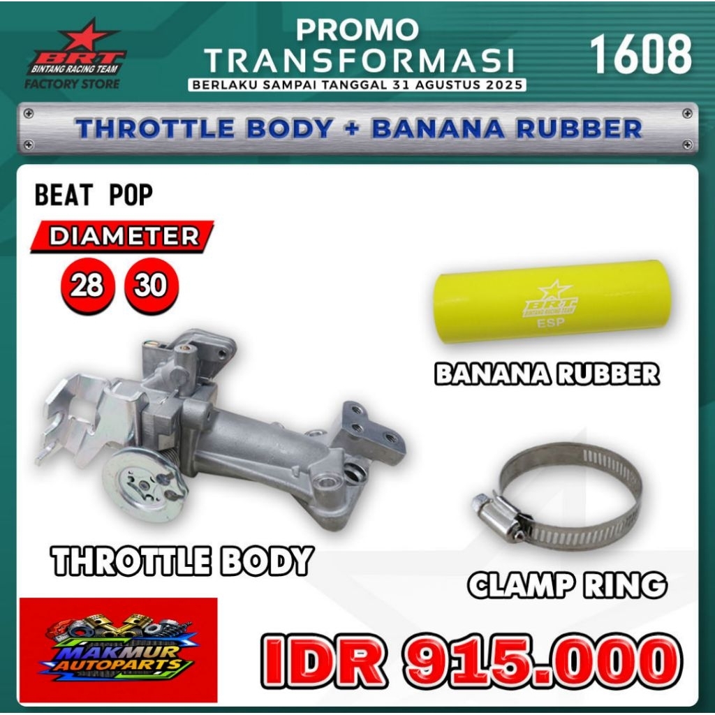 Throttle Body BRT Beat Pop/ESP/Fi K44- BINTANG RACING TEAM BRT