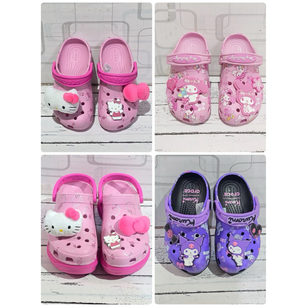Sandal Anak Wanita Cewek Dewasa Crocs My Melody Sanrio Murah Lucu