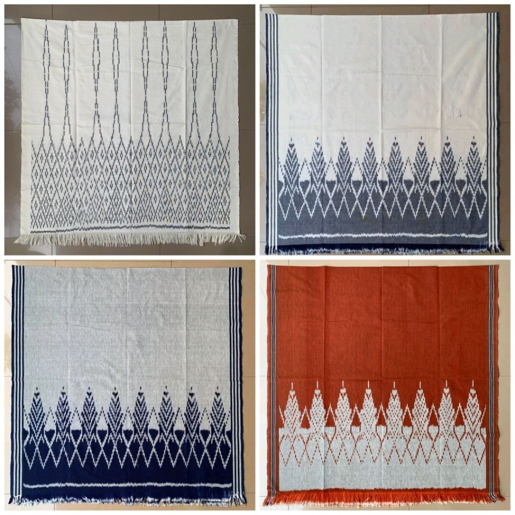 Kain Tenun Etnik Kain Tenun Troso Kain Tenun Cemara Premium Bahan Baju Putih Teracota Abu Cemara Etn