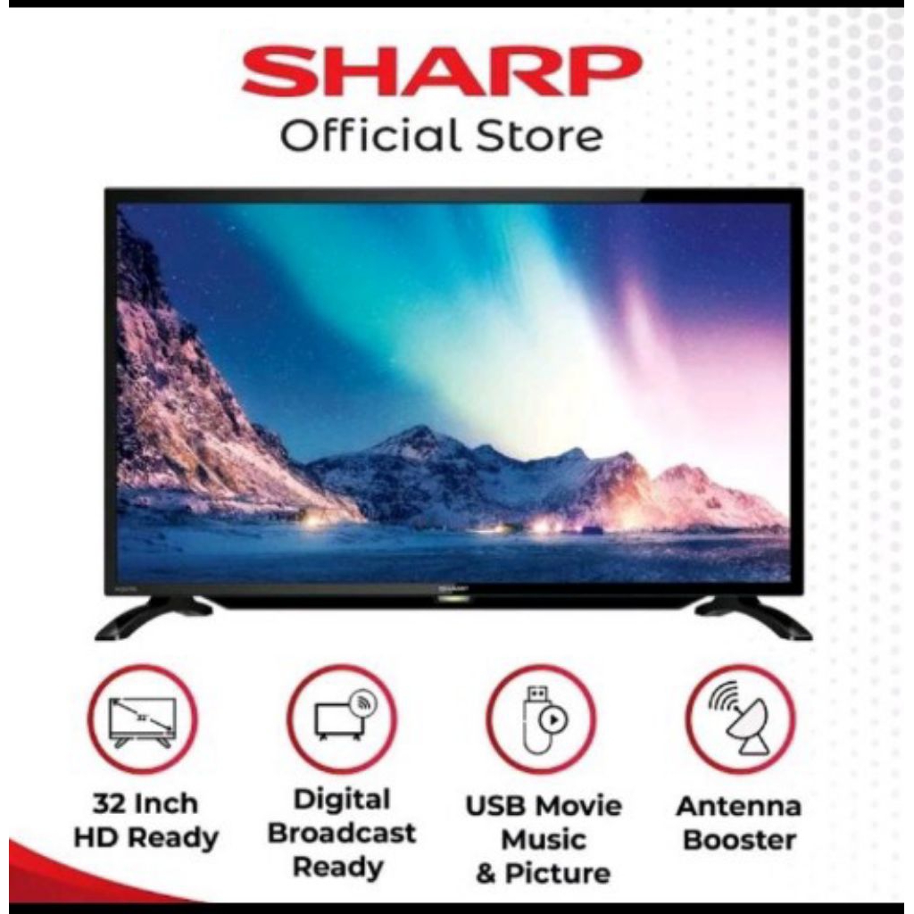 TV LED SHARP 32 INCH ~ 2T-C32HD1500I (DIGITL READY) 5 TAHUN GARANSI (KOTA CIREBON)